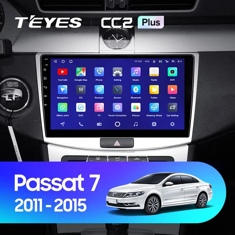 Штатная магнитола для Volkswagen Passat CC 2008-2011 Teyes CC2 Plus 9.5" для Volkswagen Passat CC B6 2008-2012