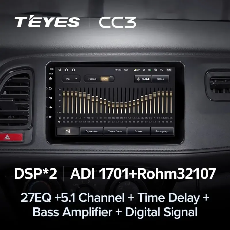 Комплект магнитолы TEYES CC3L 9.0" для Honda HR-V