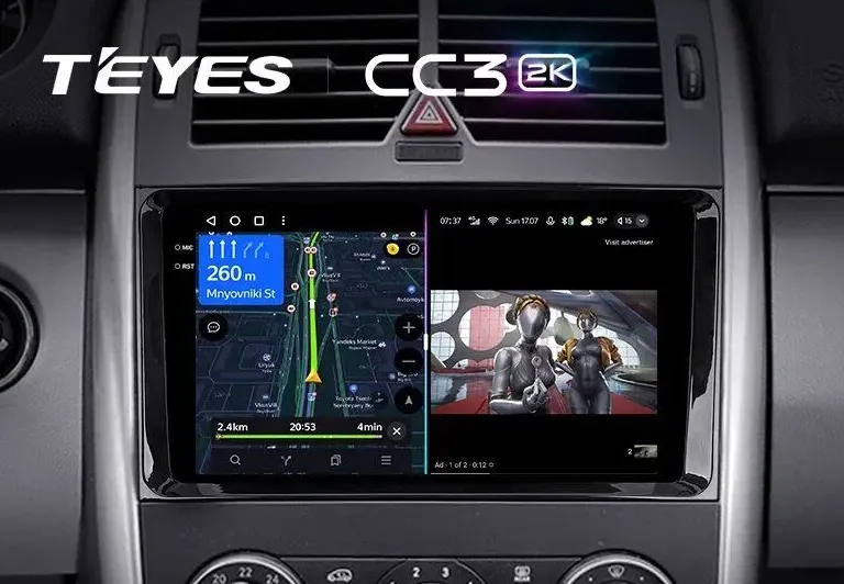 ШГУ Teyes CC3 2K 6/128 Mercedes-Benz B-Class T245 2005-2011 9" - фото