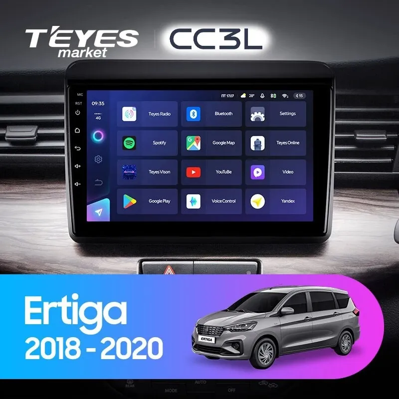 Комплект магнитолы TEYES CC3L 9.0" для Suzuki Ertiga
