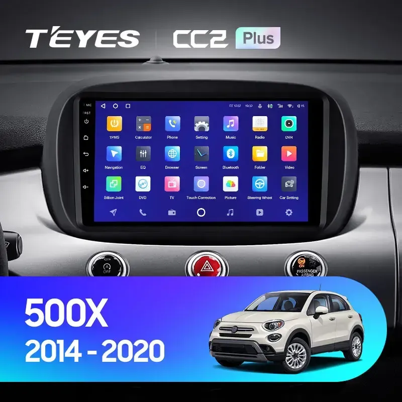 Комплект магнитолы TEYES CC2 Plus 9.0" для FIAT 500X I 2014-2018