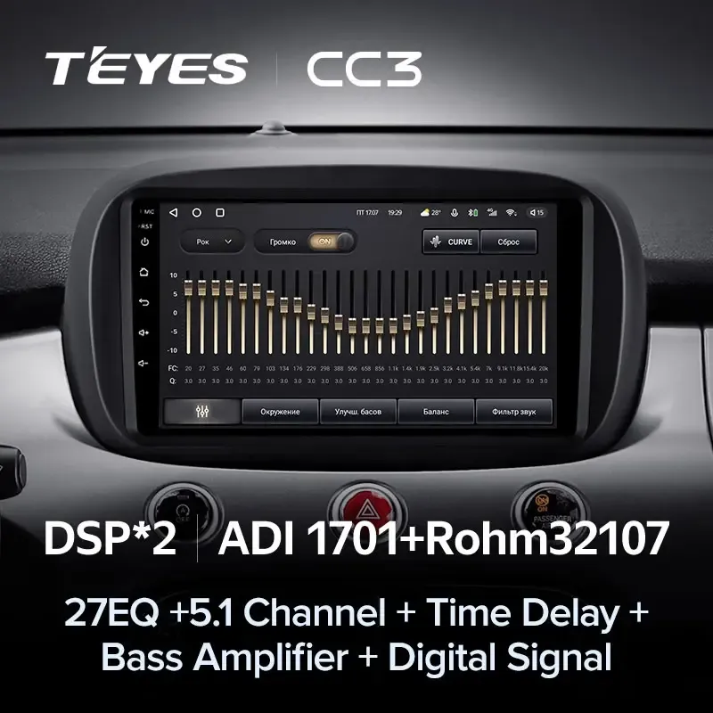 Комплект магнитолы TEYES CC3L 9.0" для FIAT 500X