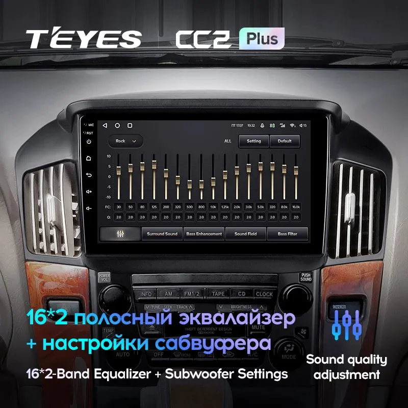 Комплект магнитолы TEYES CC2 Plus 9.0" для Lexus RX XU10 1997-2002
