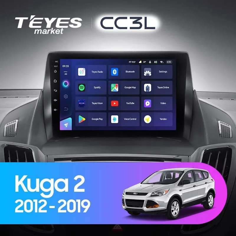 Комплект магнитолы TEYES CC3L 9.0" для Ford Kuga