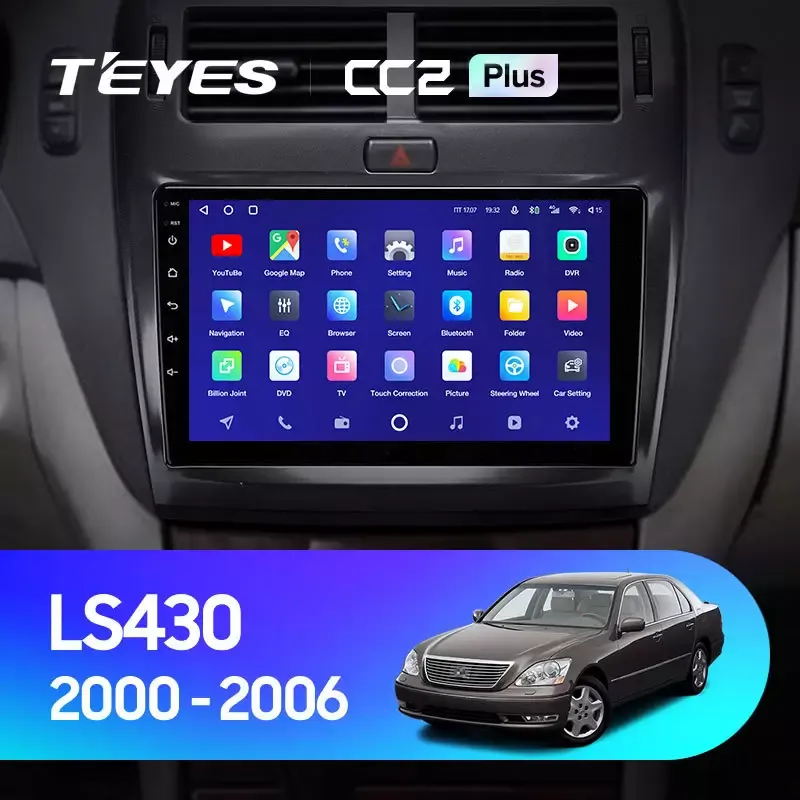 Комплект магнитолы TEYES CC2 Plus 9.0" для Lexus LS III рестайлинг 2003-2006
