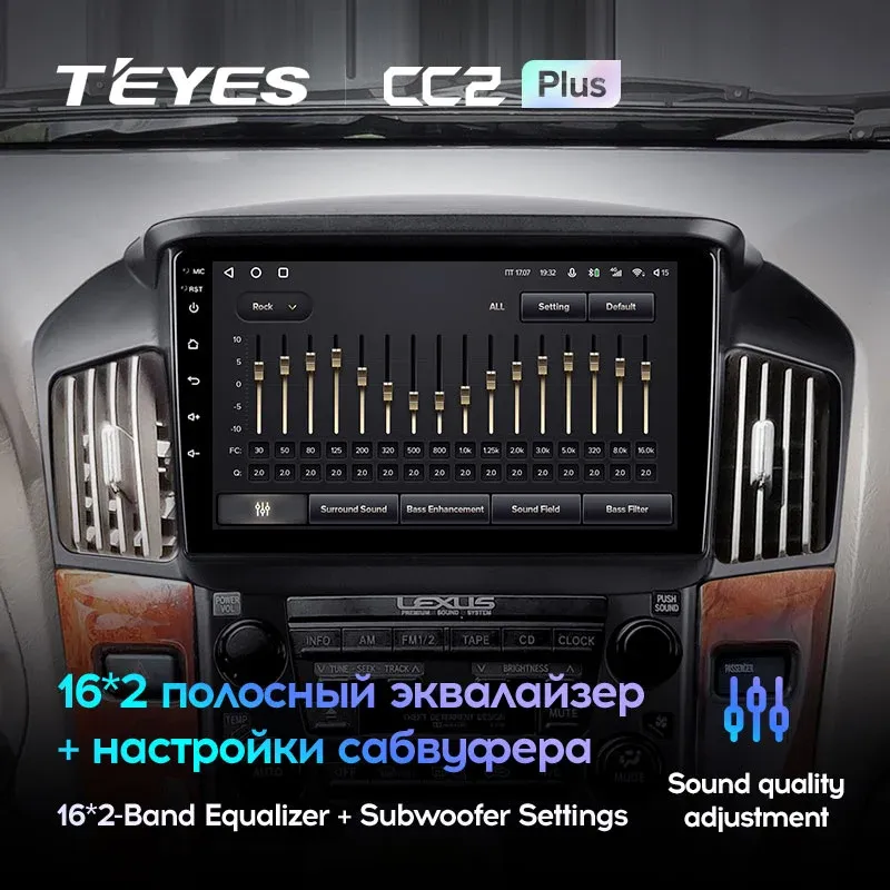 Комплект магнитолы TEYES CC2 Plus 9.0" для Lexus RX I 1997-2003