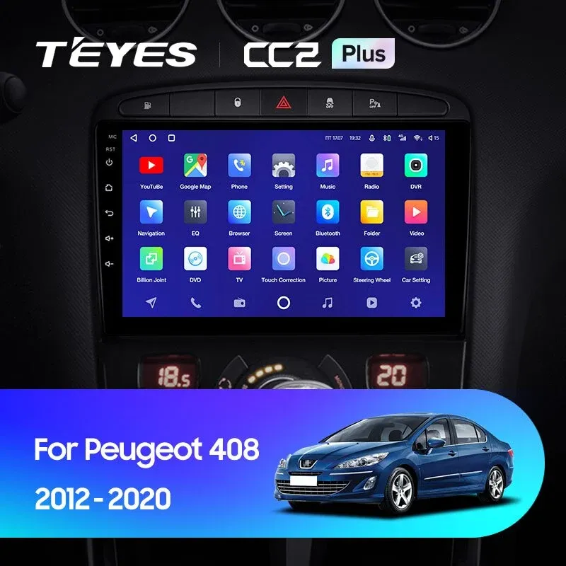 Комплект магнитолы TEYES CC2 Plus 10.2" для Peugeot 408 I 2012-2023
