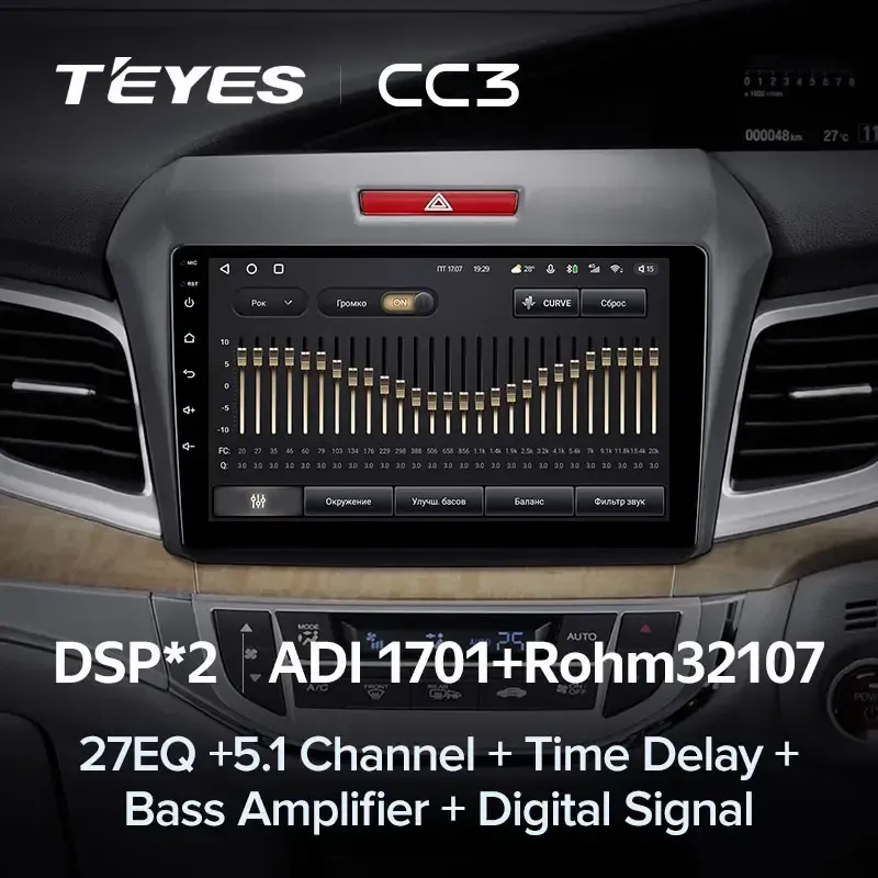 Комплект магнитолы TEYES CC3L 9.0" для Honda Jade