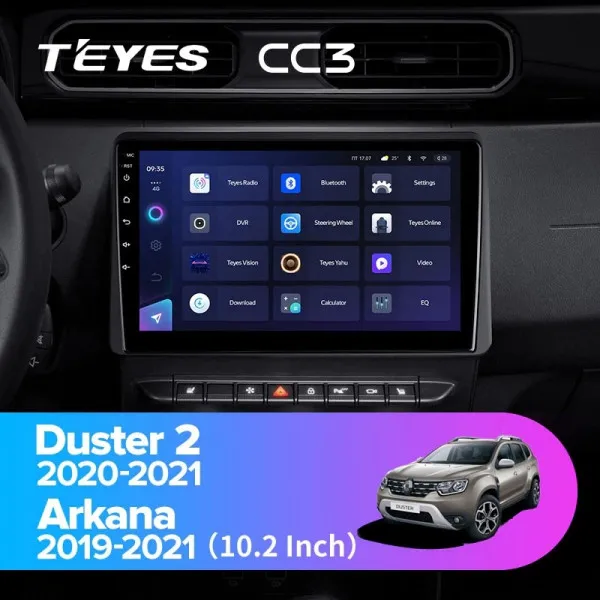 ШГУ Teyes CC3 6/128 GB Renault Duster, Arkana 2019+ - фото
