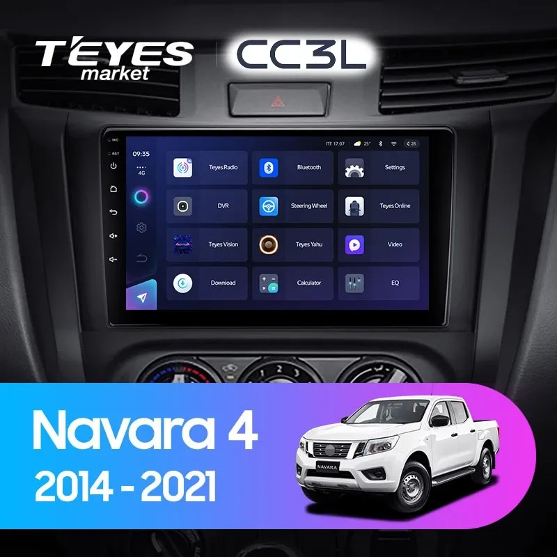Комплект магнитолы TEYES CC3L 9.0" для Nissan Navara