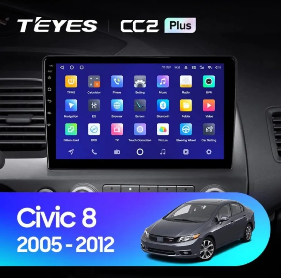 ШГУ Teyes CC2 Plus 4/32 GB Honda Civic 8 FK FN FD 2005-2012 - фото