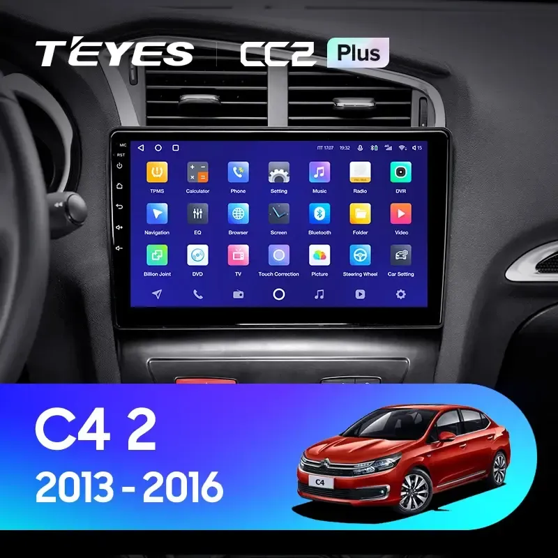 Комплект магнитолы TEYES CC2 Plus 10.2" для Citroen C4 II 2010-2016
