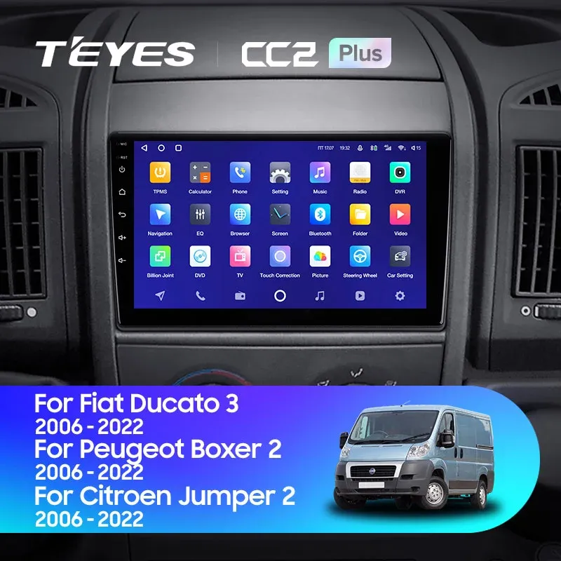 Комплект магнитолы TEYES CC2 Plus 9.0" для FIAT Ducato III 2006-2023