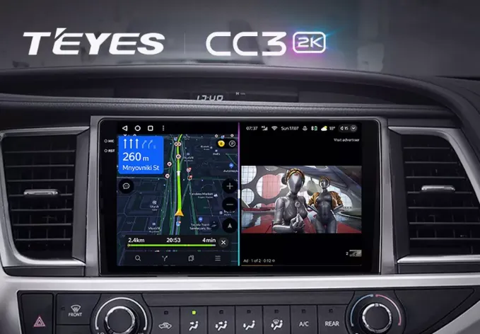 ШГУ Teyes CC3 2K 6/128 GB Toyota Highlander 2014, 10.36" - фото