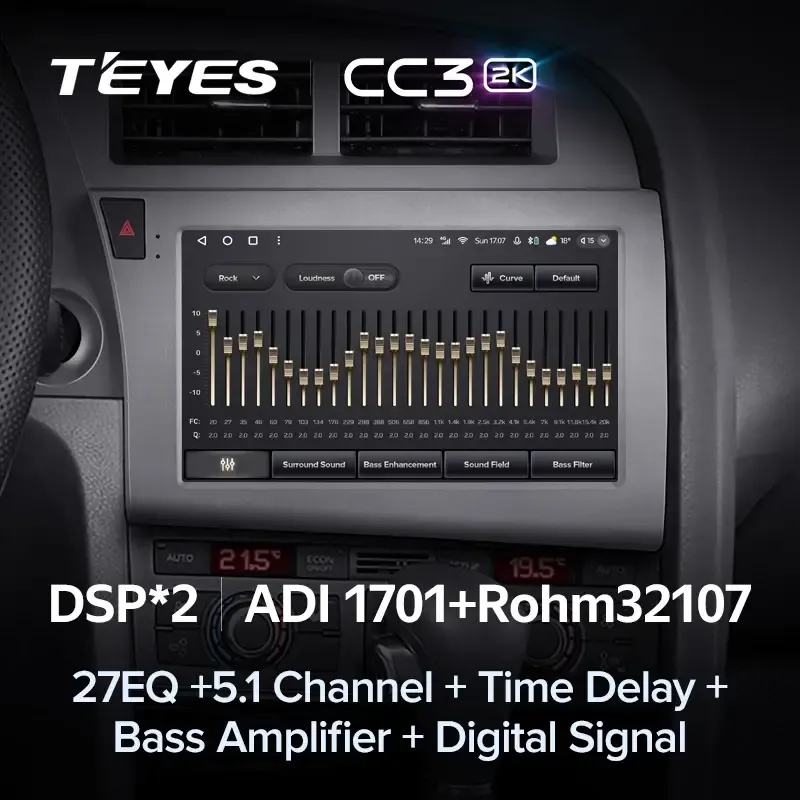 Комплект магнитолы TEYES CC3 2K 9.5" для Audi A6 С6 2004-2011